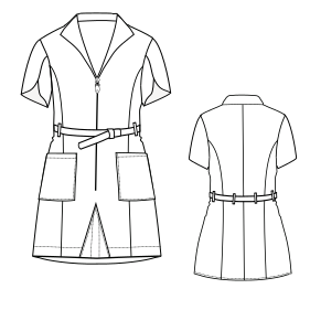 Fashion sewing patterns for UNIFORMS One-Piece Overalls 9367